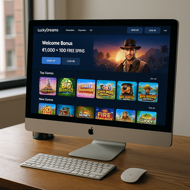 LuckyDreams Casino - Desktop Platform Design Screenshot